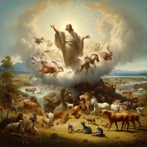 24. En God zei: Laat de aarde levende wezens voortbrengen, volgens hun soort: vee, kruipende dieren en wilde dieren op aarde, volgens hun soort. En het werd zo.