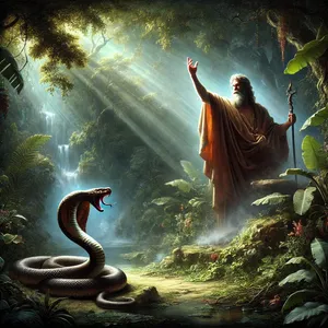 14. Toen zeide de Here God tot de slang: Omdat gij dit gedaan hebt, zijt gij vervloekt onder al het vee en onder alle dieren des velds; op uw buik zult gij gaan en stof zult gij eten al de dagen van uw leven.