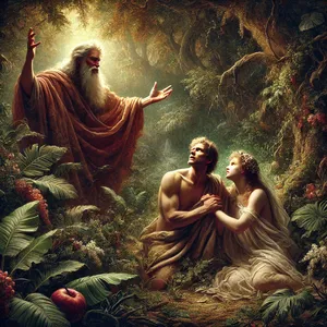 22. Toen zeide de Here God: Zie, de mens is geworden als Onzer een, kennende goed en kwaad; nu dan, laat hij niet uitsteken zijn hand en ook nemen van de boom des levens en eten en leven in eeuwigheid.