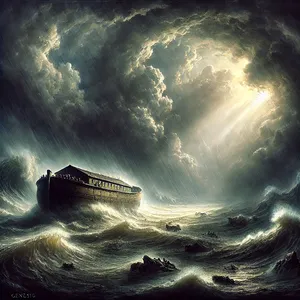 1. En God gedacht aan Noach en aan al het wild gedierte en al het vee, dat met hem in de ark was; en God deed een wind over de aarde doorgaan, en de wateren werden gestild.